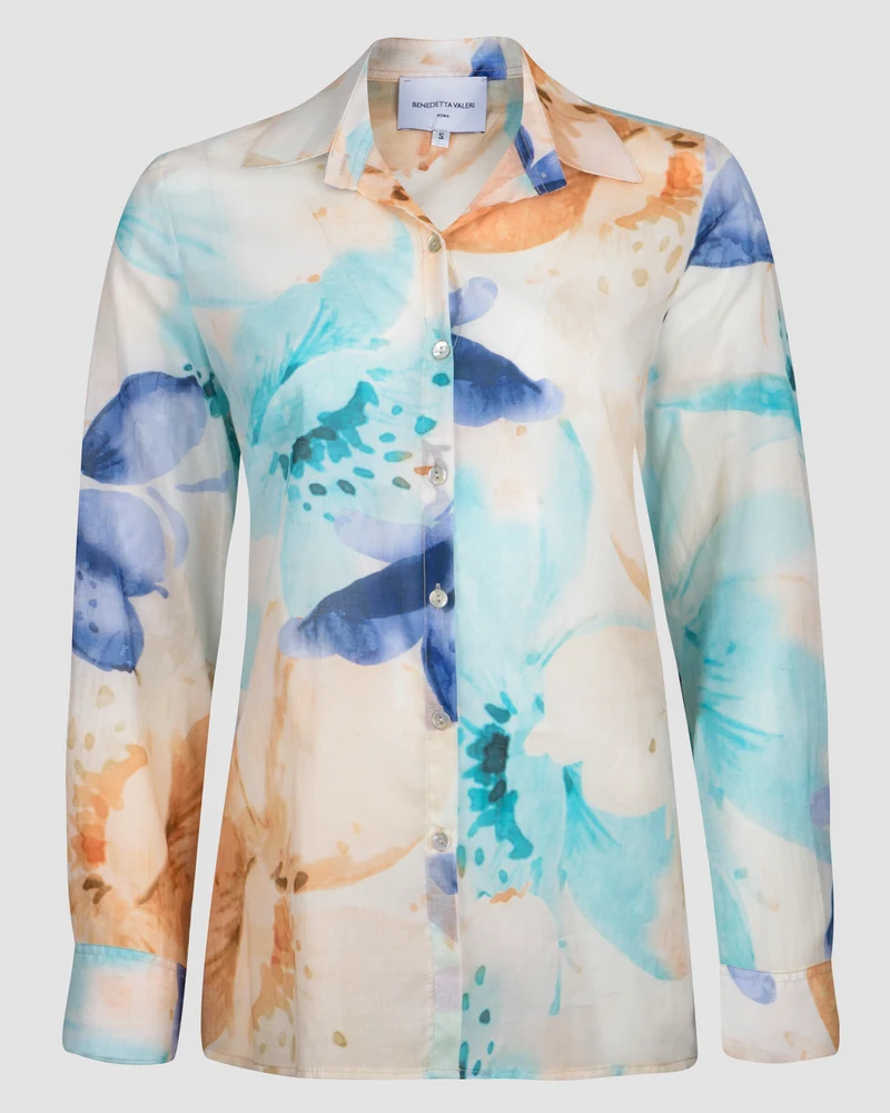 Camicia in mussola di cotone fantasia 437578