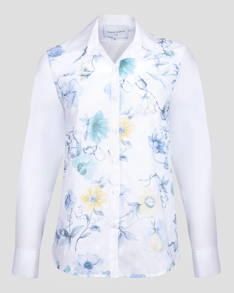 Camicia in cotone fantasia fiore 434564