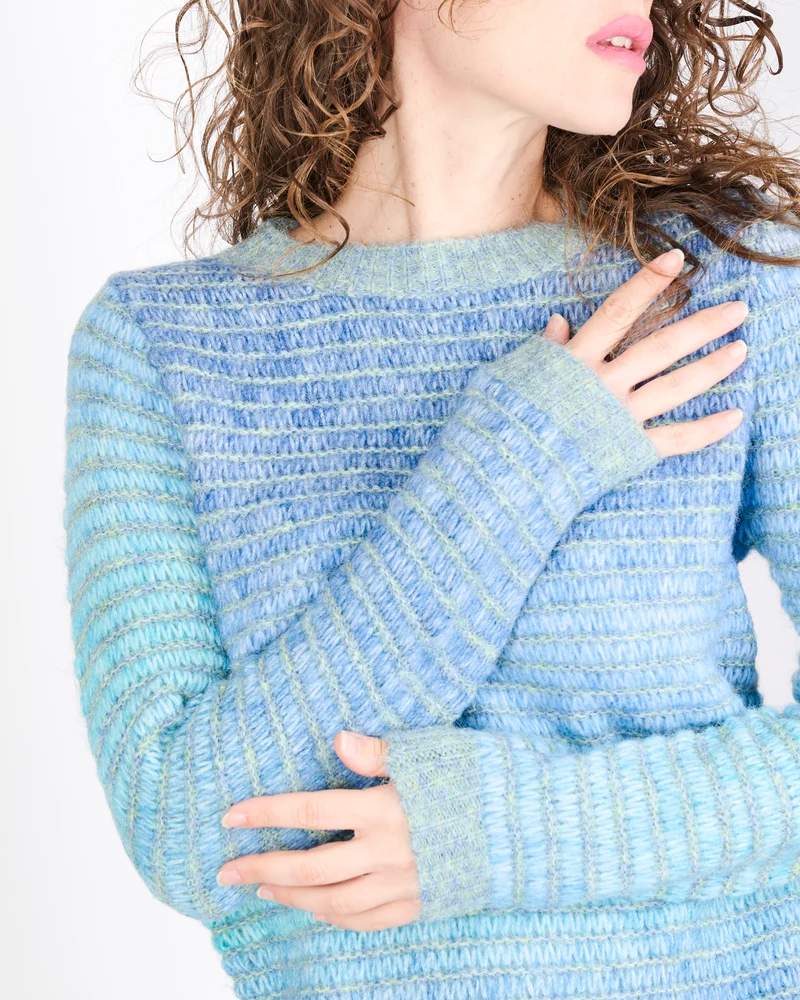 Maglia giro punto micro fluttuante 5462