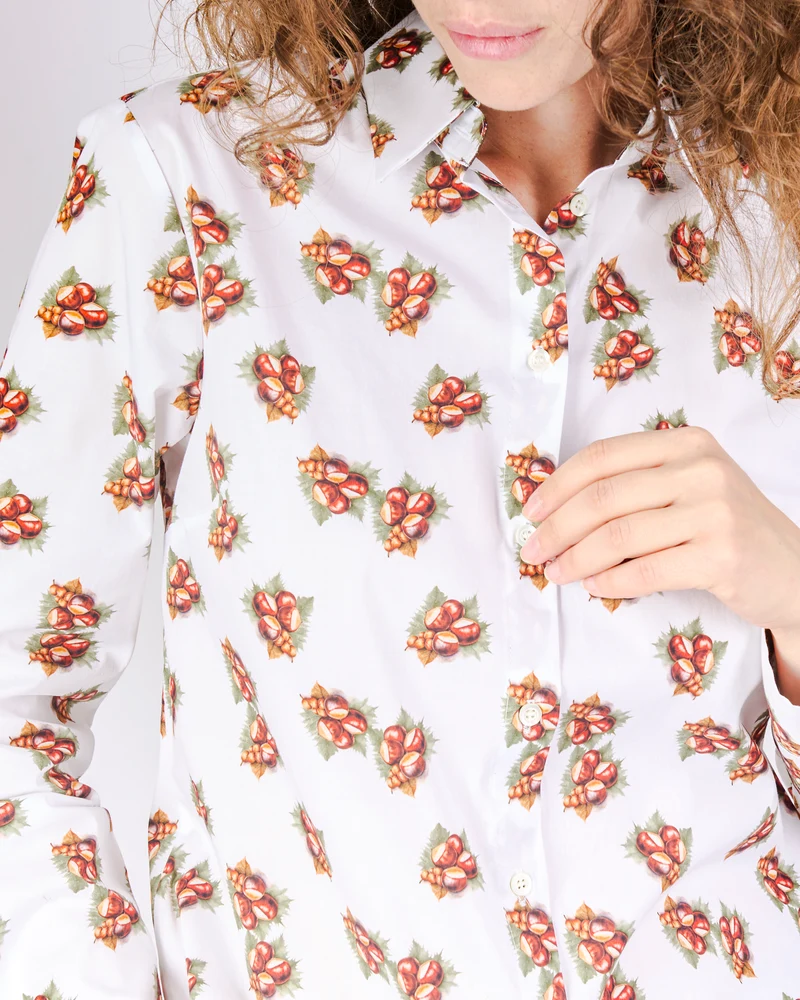 Camicia in cotone fantasia CASTAGNE