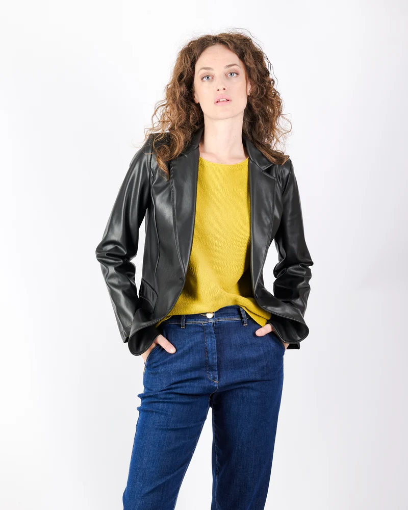 Giacca in ecopelle soft DIAMANTE