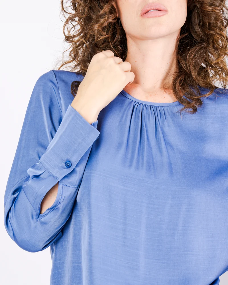Blusa in viscosa unita H604/52