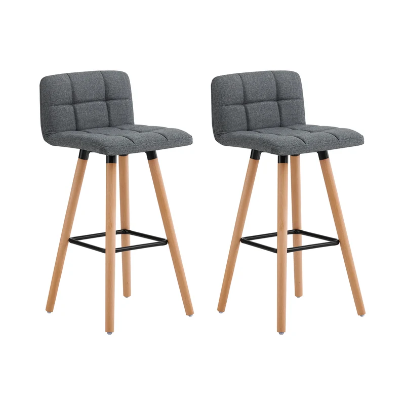 SoBuy 2 x Sgabello in hevea 44x44x90cm FST50-DGX2