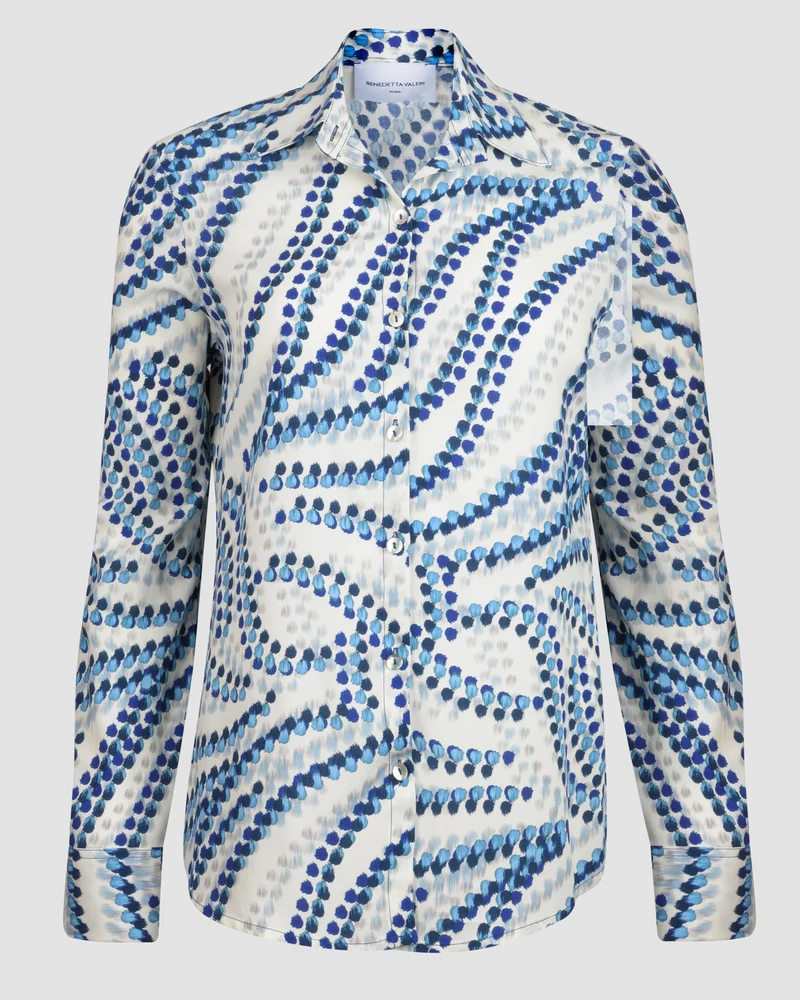 Camicia in viscosa fantasia micro 436570