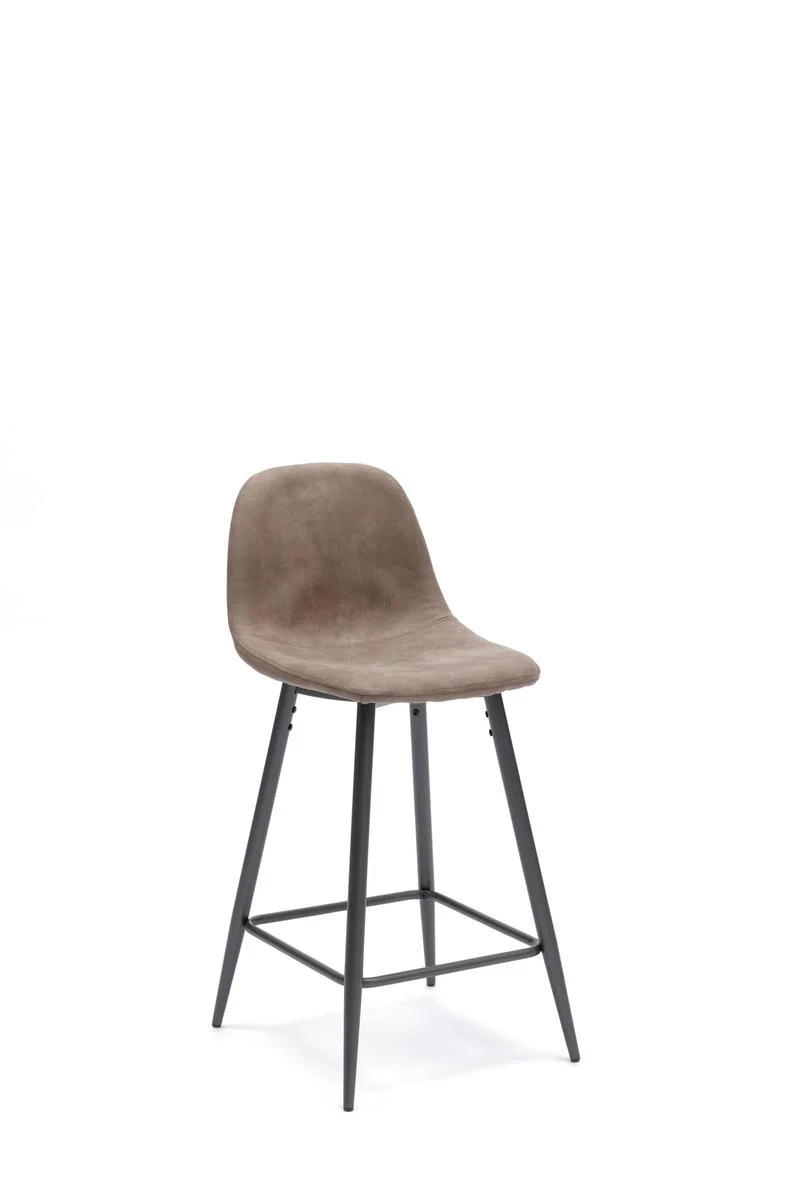 Set da 2 sgabello alto fisso per bar o cucina in similpelle cm 52x42x93h - vari colori