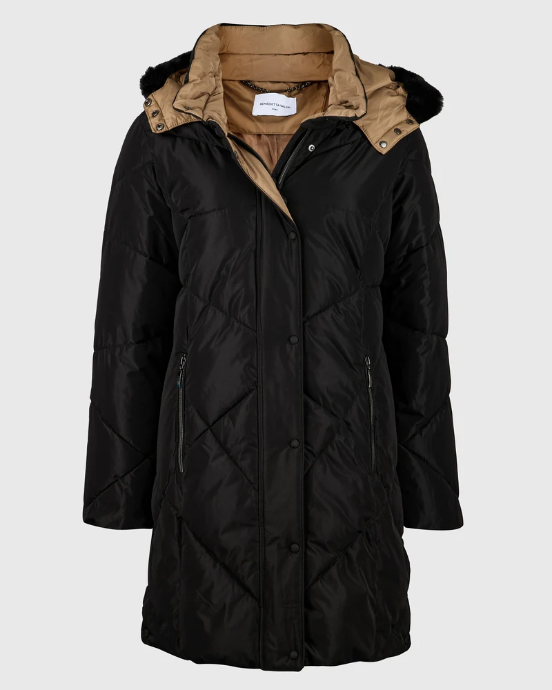 Piumino zip e bottoni collo staccabile ANASTASIA
