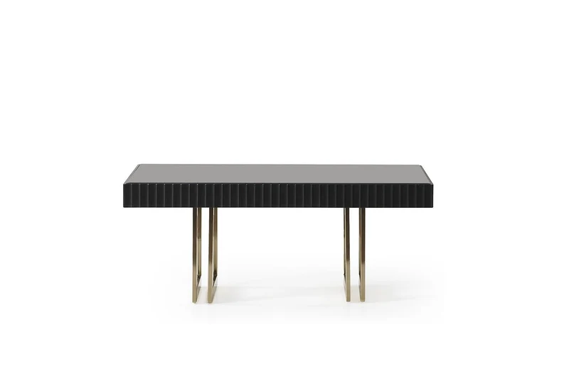 Tavolino Slim Senfoni Nero 106x71 cm - Design Elegante Moderno e Funzionale, Altezza 42 cm