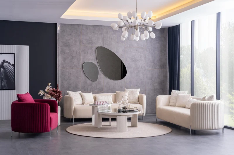 Divani Dio: Set Divano 3 Posti 237 Cm e Poltroncina 105 Cm, Comfort Elegante e Design Moderno