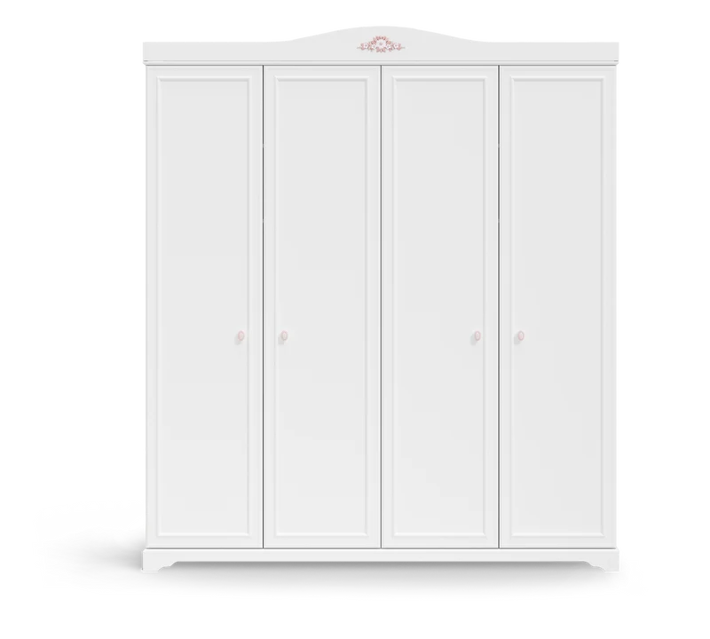 Armadio a 4 Ante Rustic White