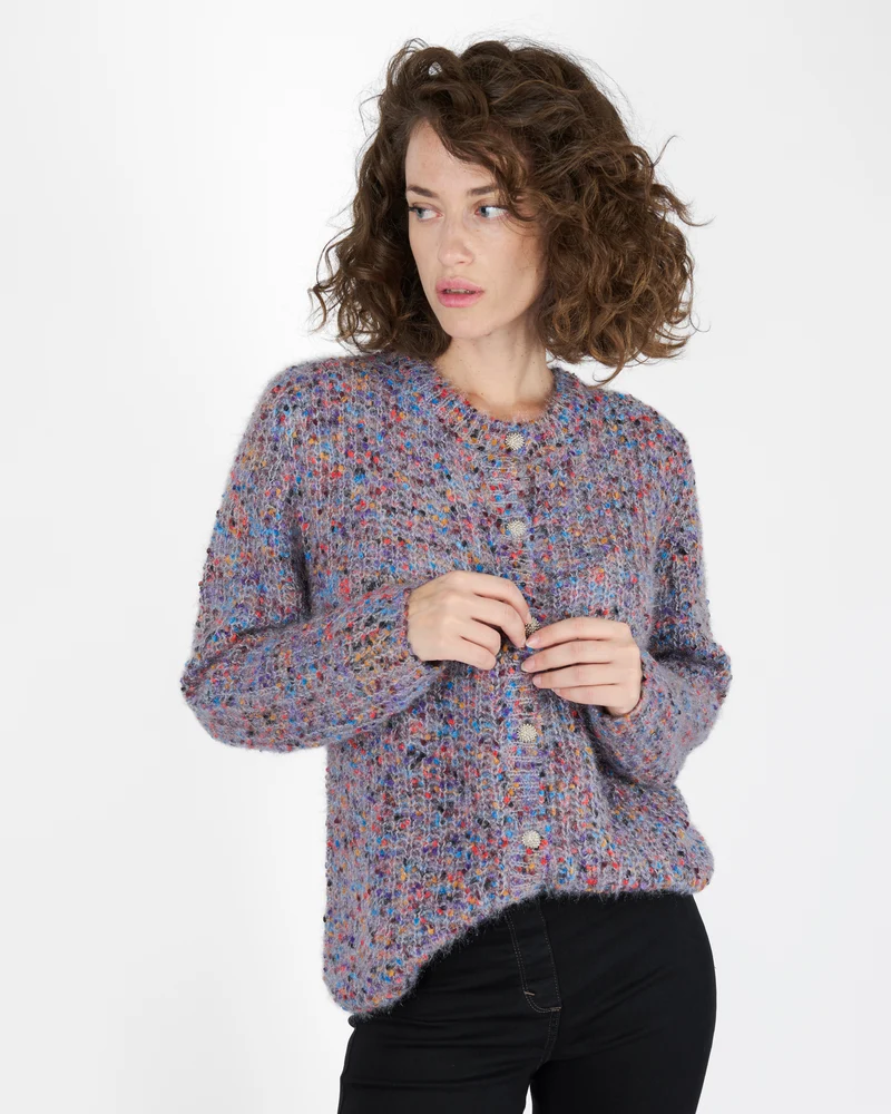Giacchino filato punti multicolor 5837