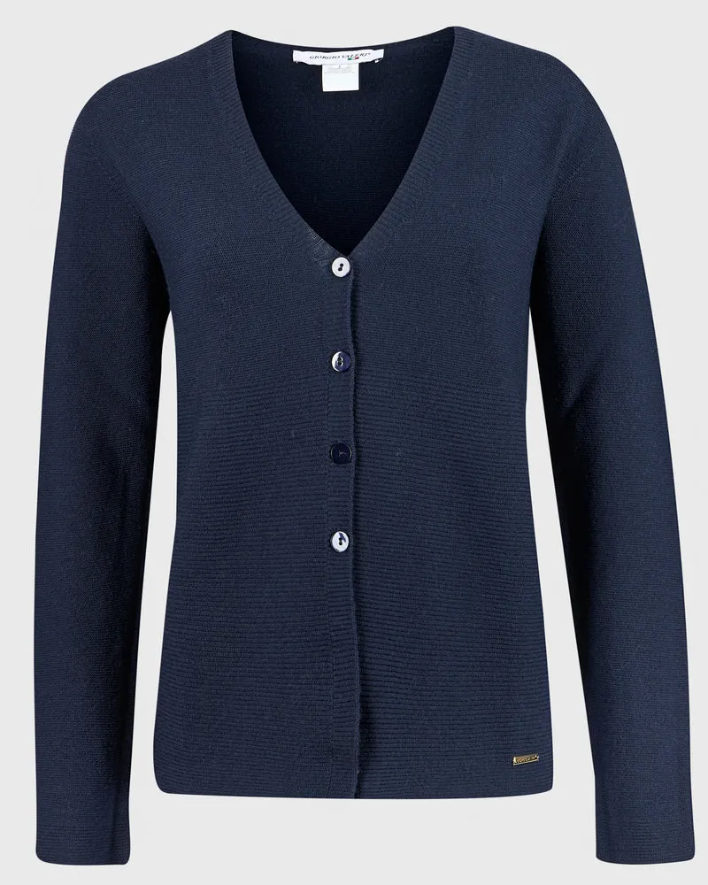 Cardigan links 4 bottoni pura lana Z9353