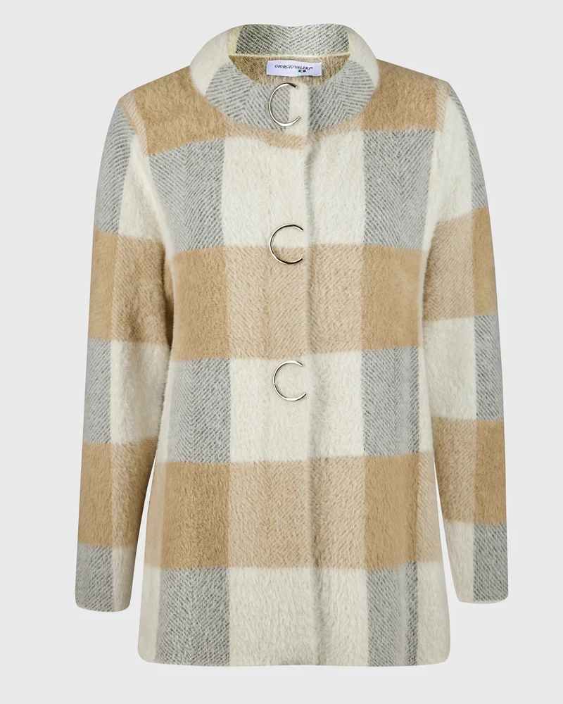 Cappotto corto fantasia scacchi 2262