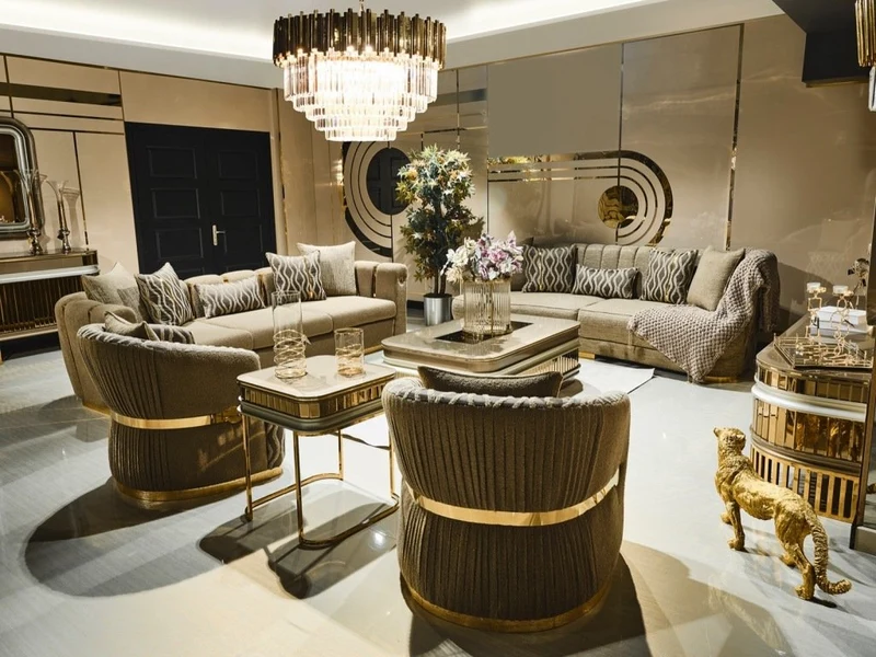 Set Divano Lima Moderno 4 Posti + 4 Posti + 1 Posto + 1 Posto, Design Elegante e Contemporaneo
