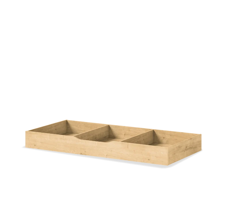 Cassetto Estraibile Mocha Baby 70x145 Cm con 3 Sezioni e Ruote per Facile Accesso e Archiviazione