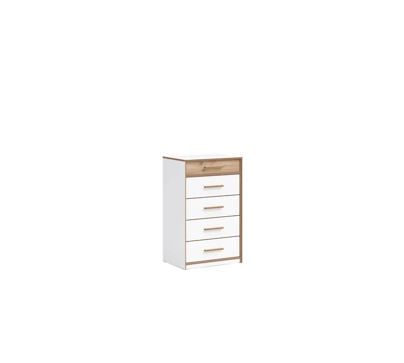 Comò Alto Modera 63x102x45.5 Cm Con Cassetto Diviso E Ampio Spazio Per Oggetti Grandi