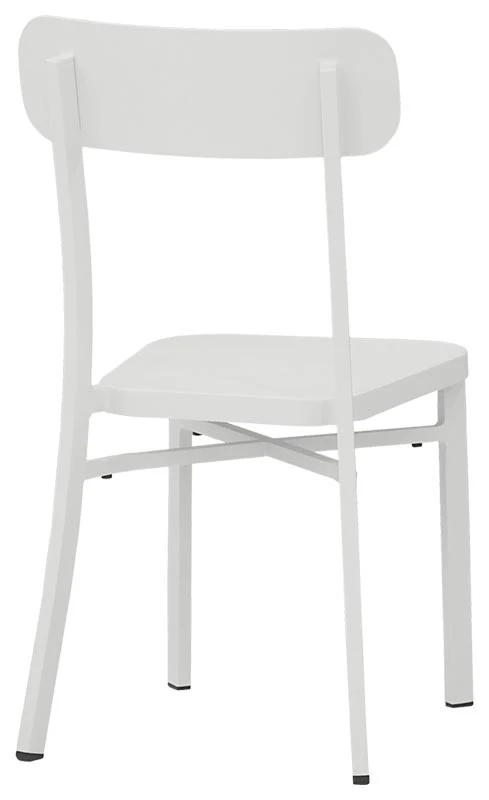 Set da 2 Sedia moderna modello scuola in alluminio verniciato cm 39x41x86h - vari colori