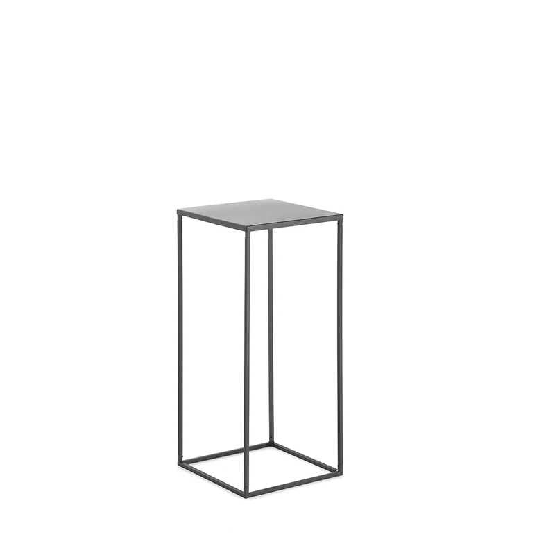 Tavolino alto portavaso da salotto in metallo stile industriale cm 30x30x70h