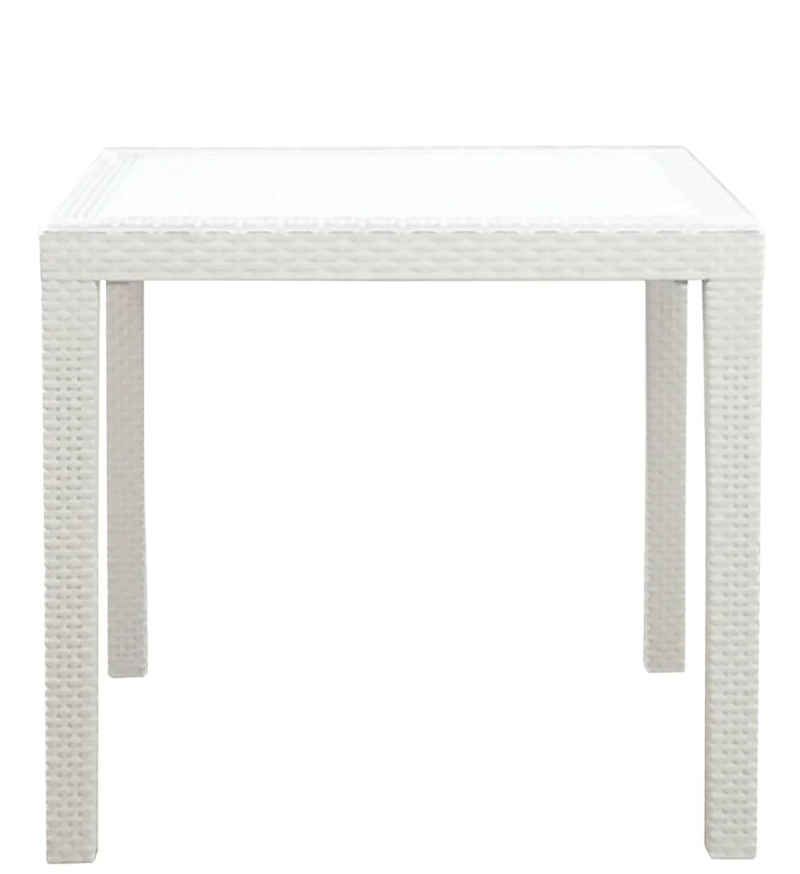 Tavolo da esterno quadrato da bar in polipropilene effetto rattan cm 78x78x75h - vari colori