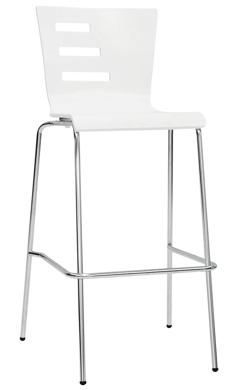 Set da 2 Sgabello alto per bar cucina in acciaio e scocca in legno cm 39x39x102h - vari colori