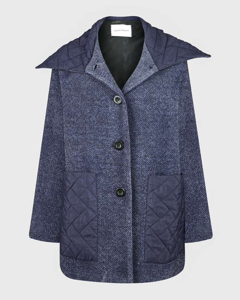 Cappotto leggero tasca e collo trapuntato DS4298