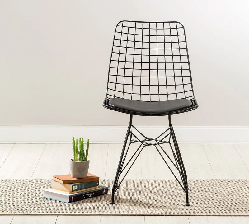 Sedia Moderna Ufficio Dark con Cuscino in Spugna