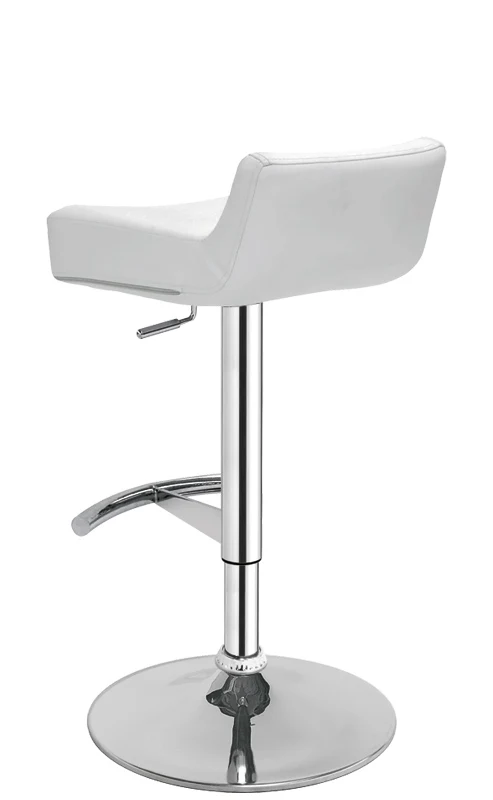 Set da 2 Sgabello regolabile in altezza moderno in acciaio ed ecopelle cm 40x38x73/95h - vari colori