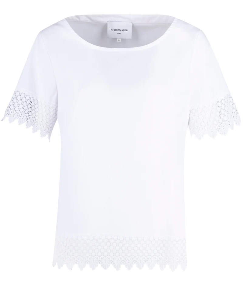 Casacca in cotone con macrame' 24-241