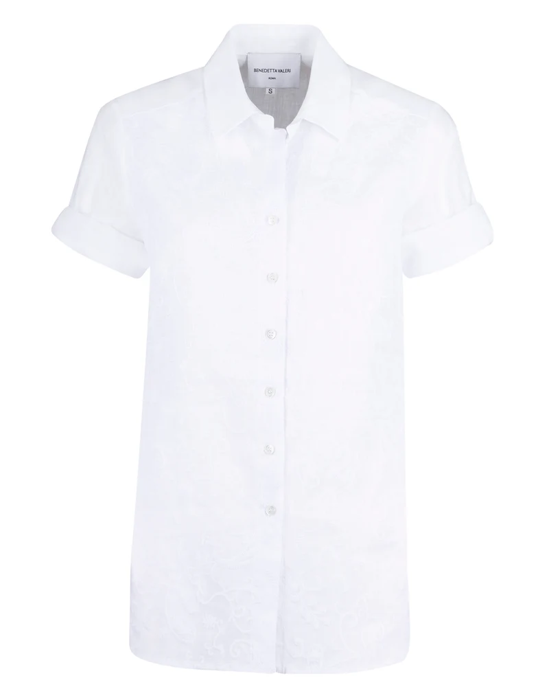 Camicia puro lino ricami 24-11M