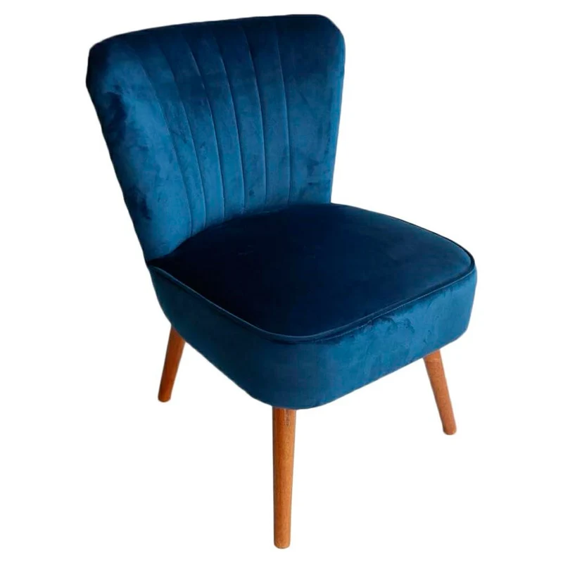 Poltrona in velluto da soggiorno stile moderno cm 60x70x80h - vari colori