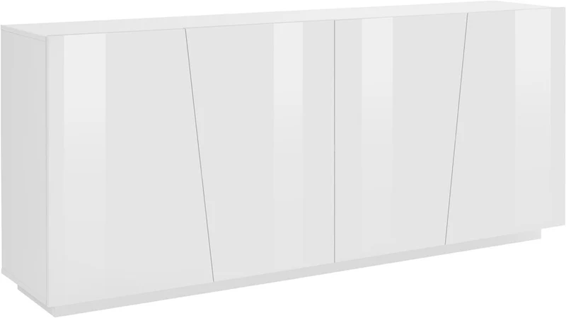 Gioffreia - Madia da soggiorno moderna in legno con 4 ante cm 200x43x86h - vari colori
