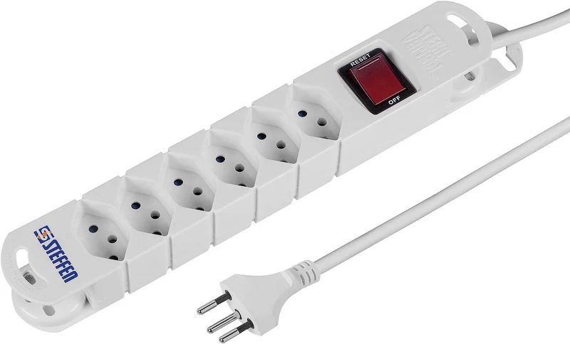 Steckdosenleiste VARIABL 6xT13 3m weiss
