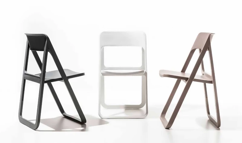 Dreen - Set da 4 Sedia pieghevole polipropilene per esterno e interno cm 48x52x82h - vari colori