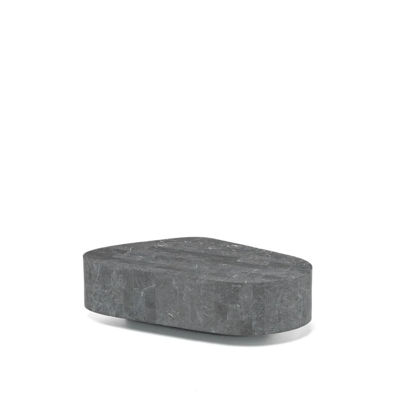 Tavolino design da salotto in pietra fossile cm 99x52x28h - vari colori