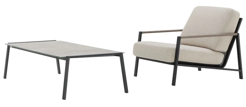 LAZARETO II Lounge Set_Sessel+Tisch