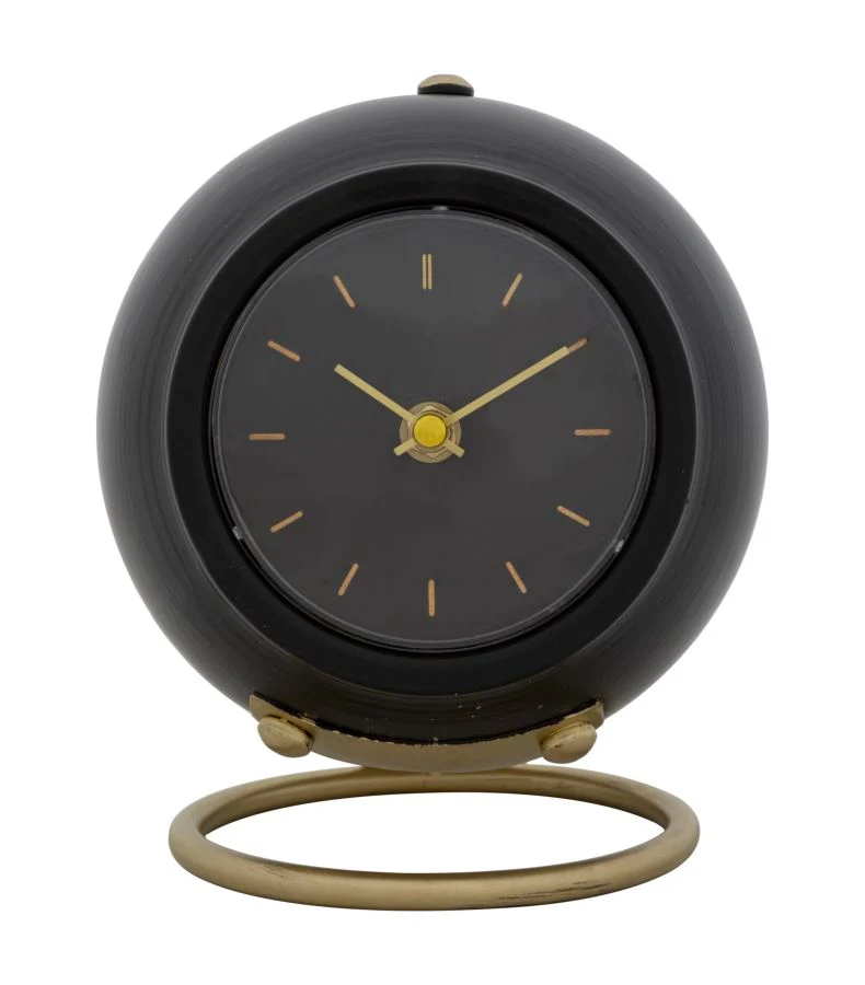 Orologio da tavolo moderno rotondo in metallo cm 16x13x19h - vari colori