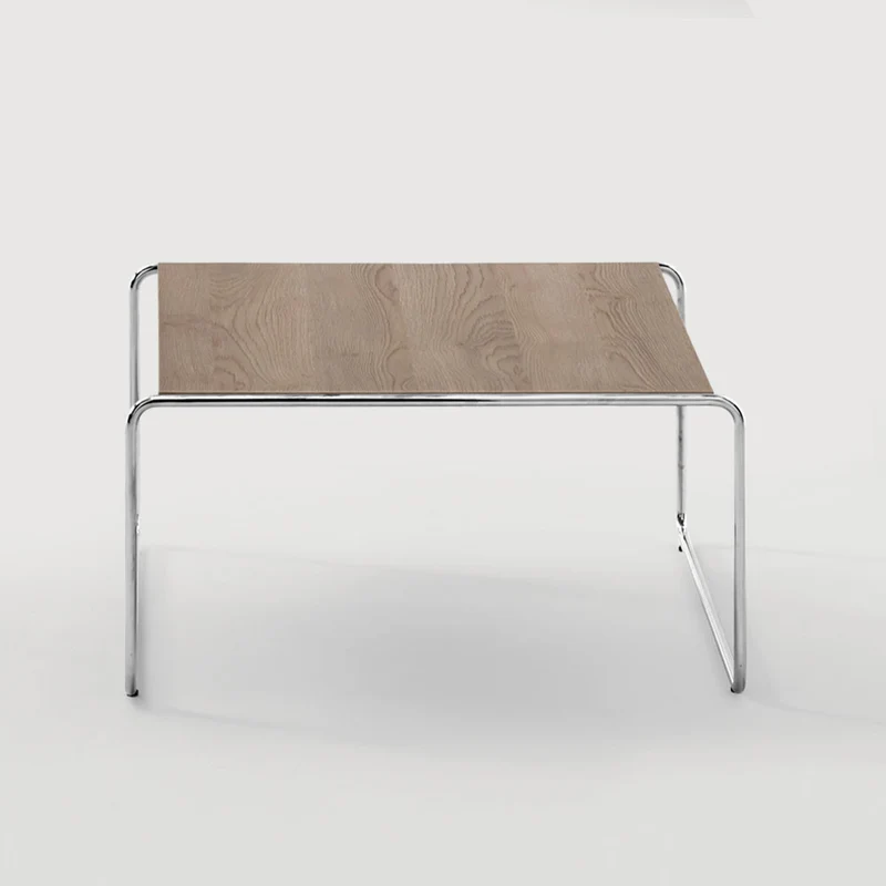 Tavolino da divano struttura in metallo piano in legno cm 63x63x30h - vari colori