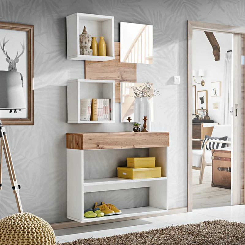 Piave - Set ingresso composizione sospesa design moderno cm 100x30x190h