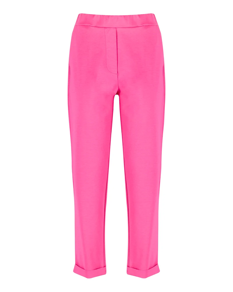 Pantalone punto milano tasche e risvolto E 112