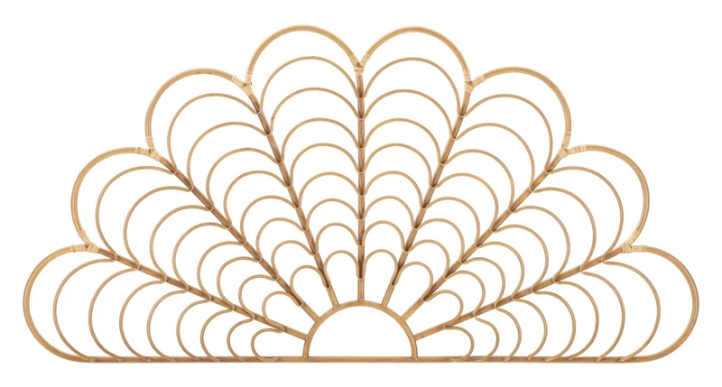 Pannello da parete decorativo in metallo effetto bambù cm 160x2x80h