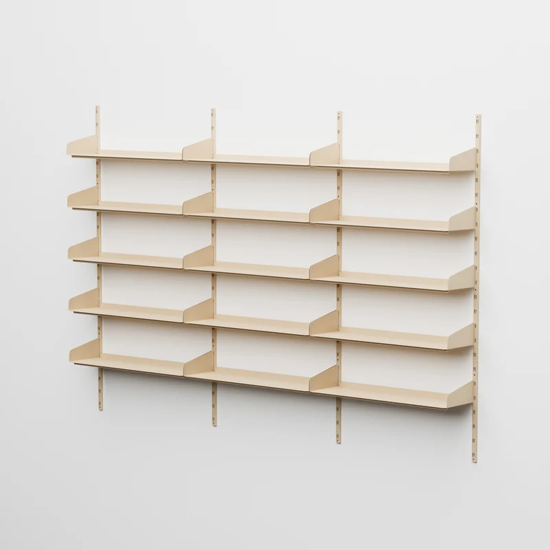Linnea - Sistema Modulare a Parete 15 mensole da 90 cm, campata tripla - Beige Luxor (COD01183)