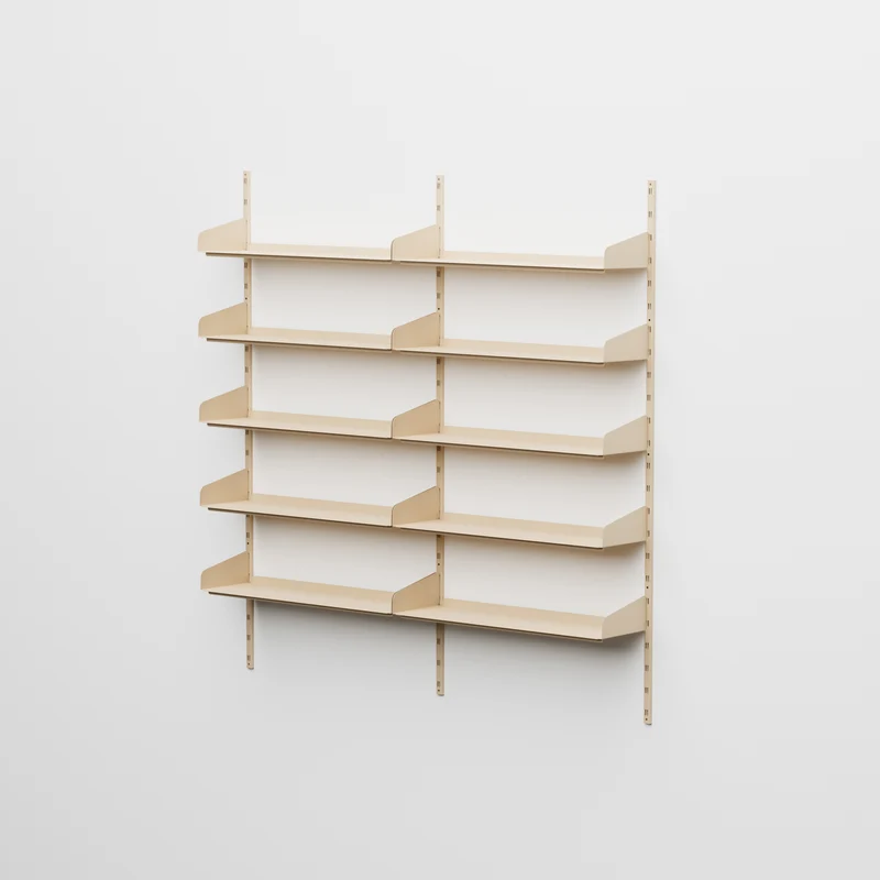 Linnea - Sistema Modulare a Parete 10 mensole da 90 cm, campata doppia - Beige Luxor (COD01183)