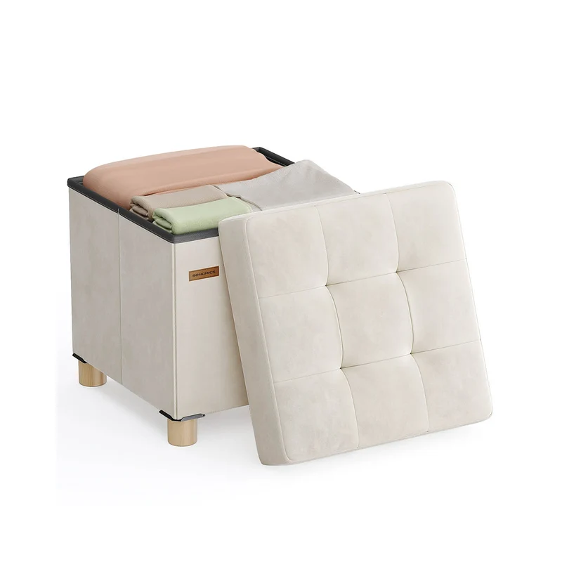 Pouf Contenitore in Velluto 37 L