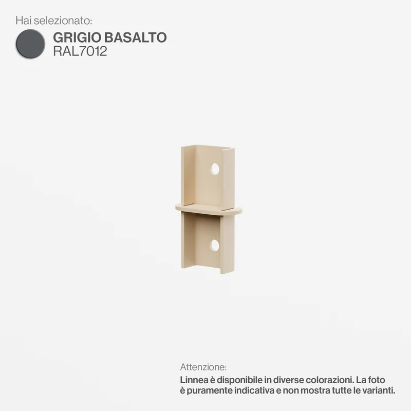 Linnea - Accessorio Raccordo Montanti Cremagliera - Grigio Basalto