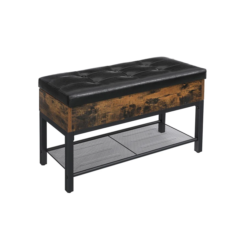 Panca Scarpiera Marrone Vintage e Nero