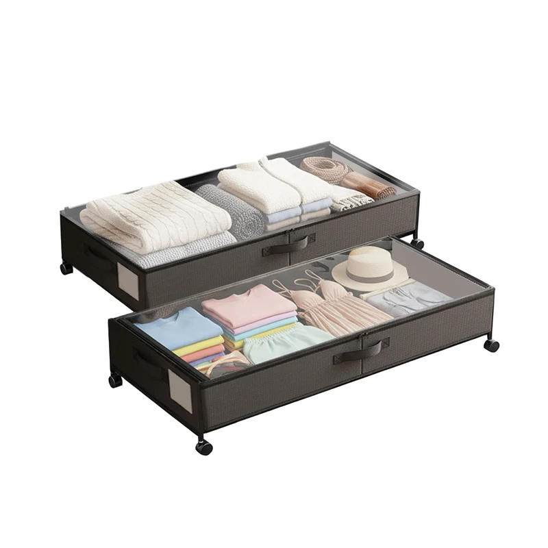 Contenitori Sottoletto con Ruote – Set 2 Pezzi XXL 54L Salvaspazio