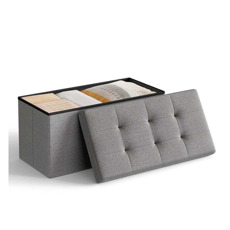 Pouf Panca Contenitore con Coperchio Sollevabile
