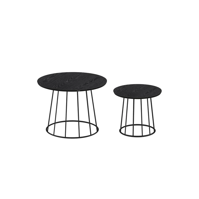 Set di 2 Tavolini da Caffè Rotondi