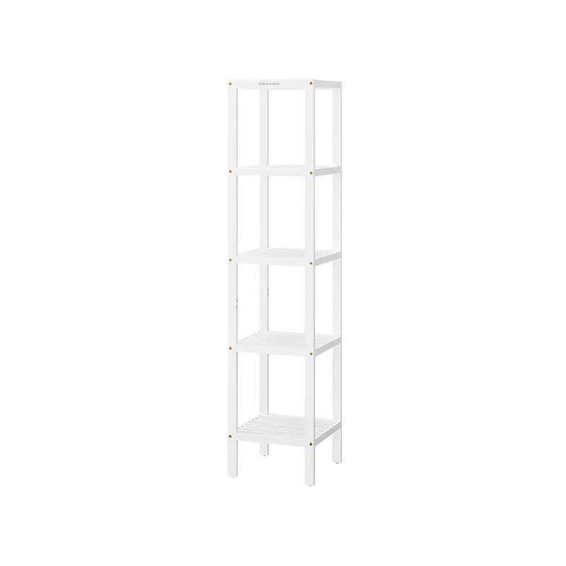 Scaffale da Bagno in Bambù Salvaspazio e Multifunzionale