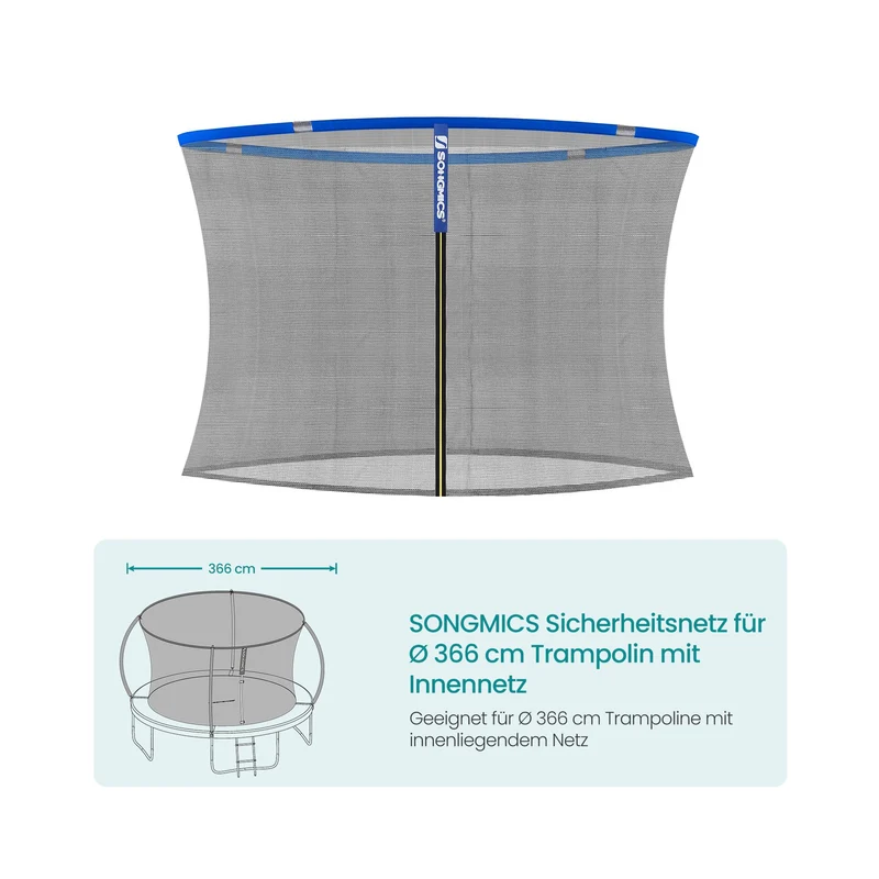 Rete di sicurezza per trampolino Ø 366 cm con rete interna