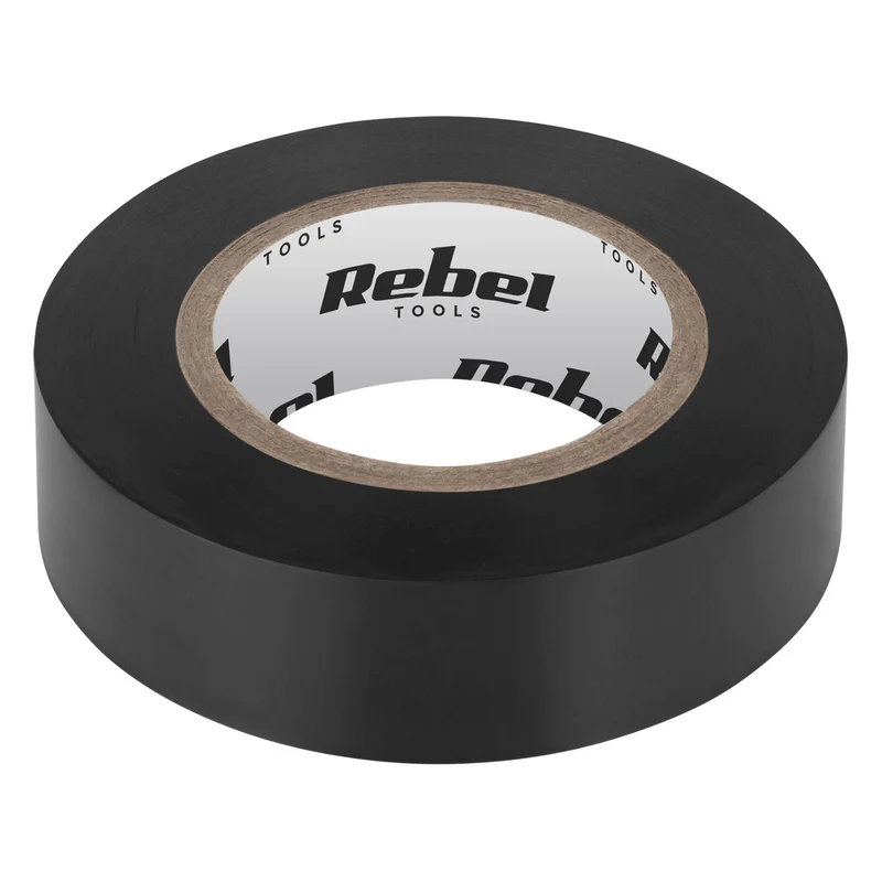 Nastro isolante adesivo REBEL (0,13 mm x 19 mm x 10 yd) nero